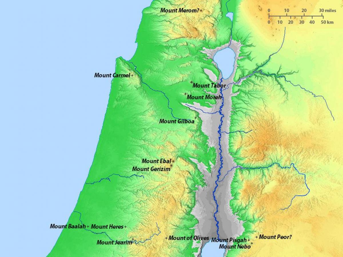 kartes israēla kalnos