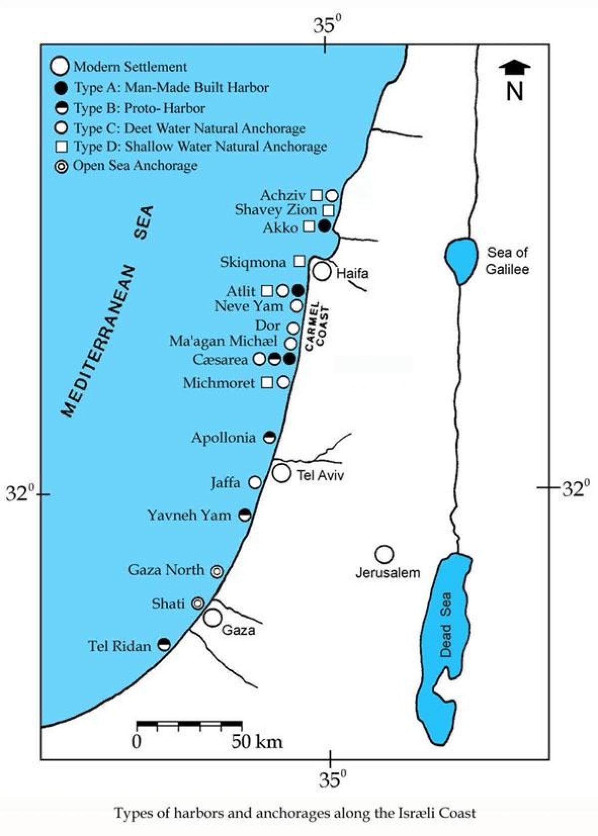 karte izraēlas ostām