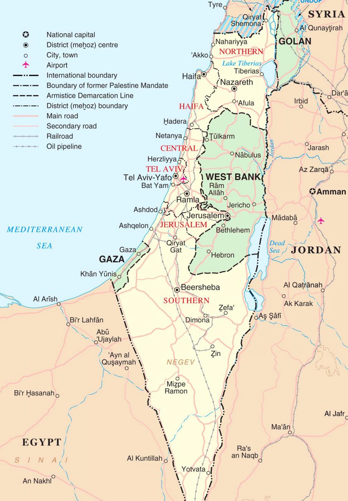 karte izraēlas tūrisma
